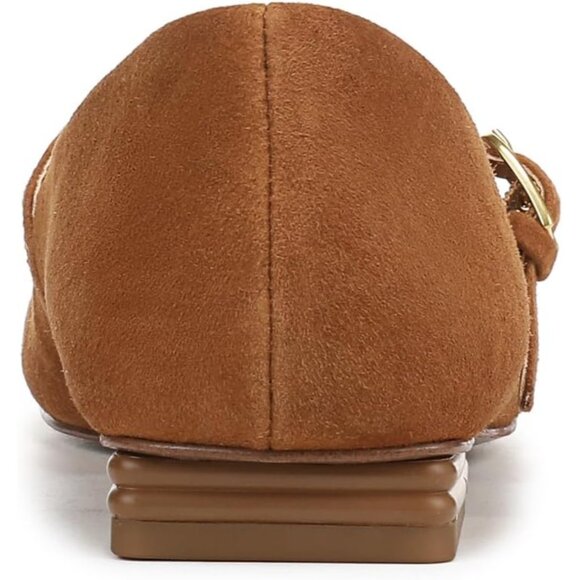 Franco Sarto Womens Saddle Tan Suede Faux Leather Tinsley Mary Jane Ballet Flats - Picture 3 of 9